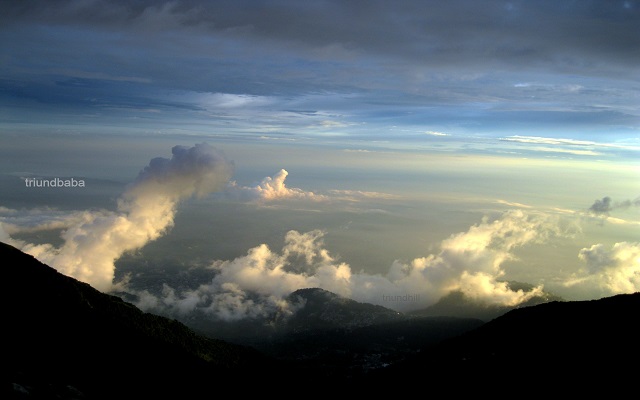 Final Steps of Magic Show by Clouds with Sun rays