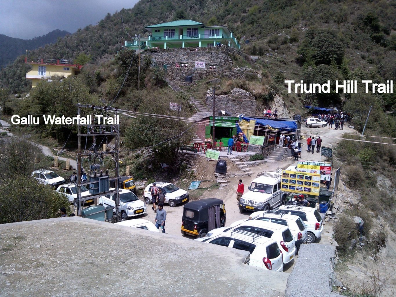 Gallu Waterfall Trail from Gallu Devi Temple